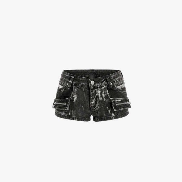Indira Metallic Denim Shorts