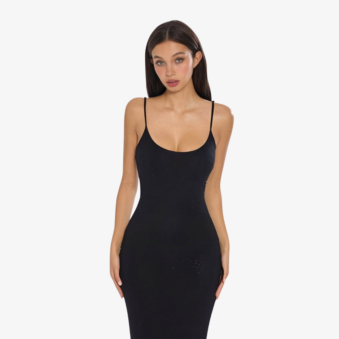 Kezia Rhinestone Fishtail Dress