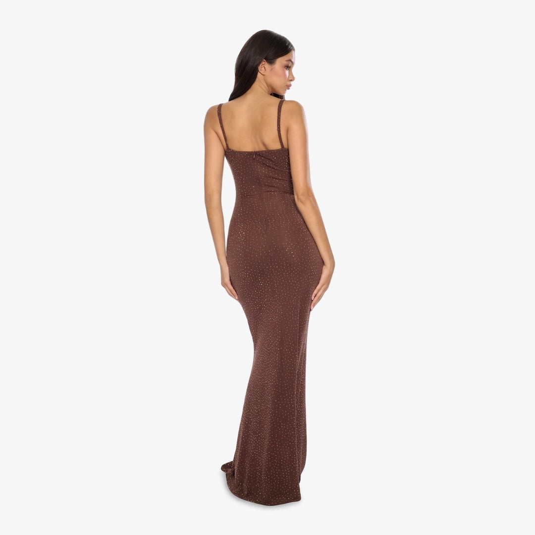 Image of Kezia Rhinestone Fishtail Dress