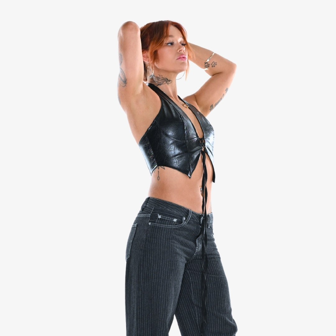 Image of Matsura Lace-Up Halter