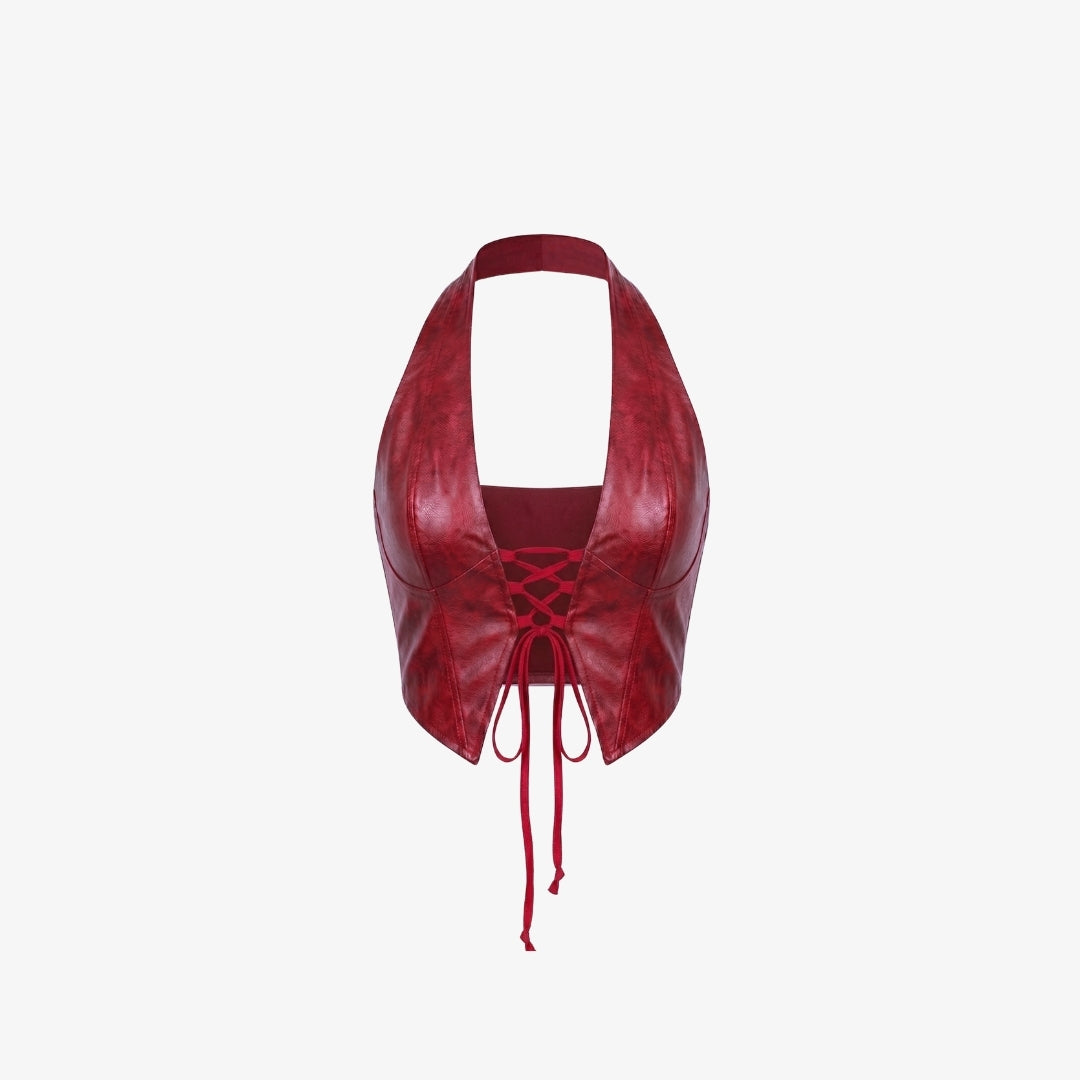 Image of Matsura Lace-Up Halter