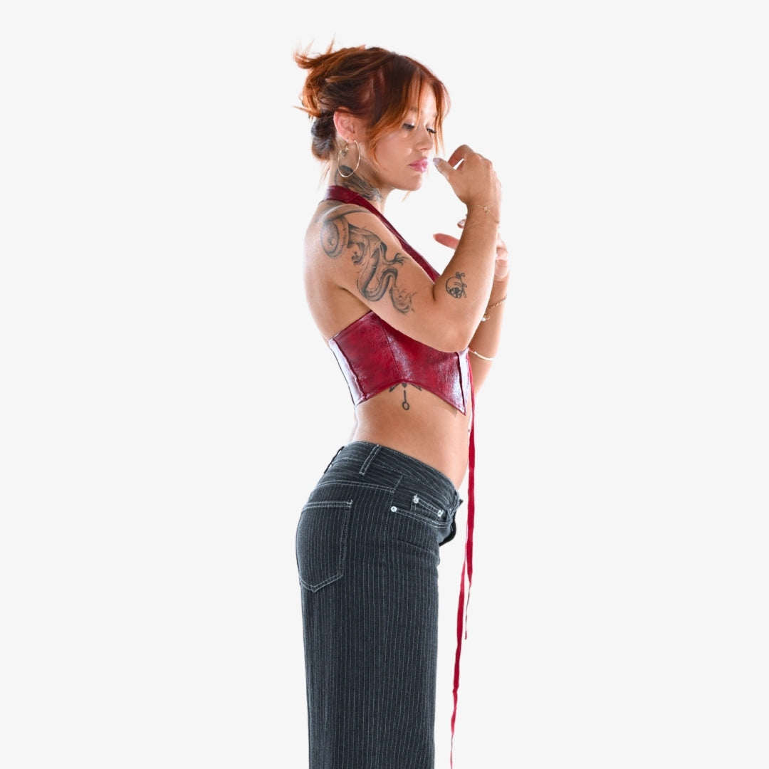 Image of Matsura Lace-Up Halter