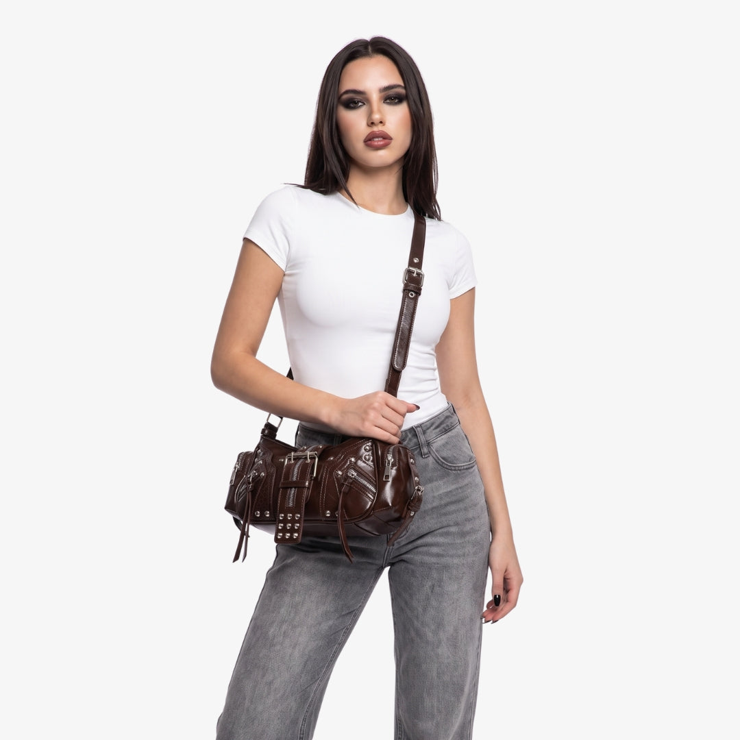 Image of Natalya Studded Shoulder Bag