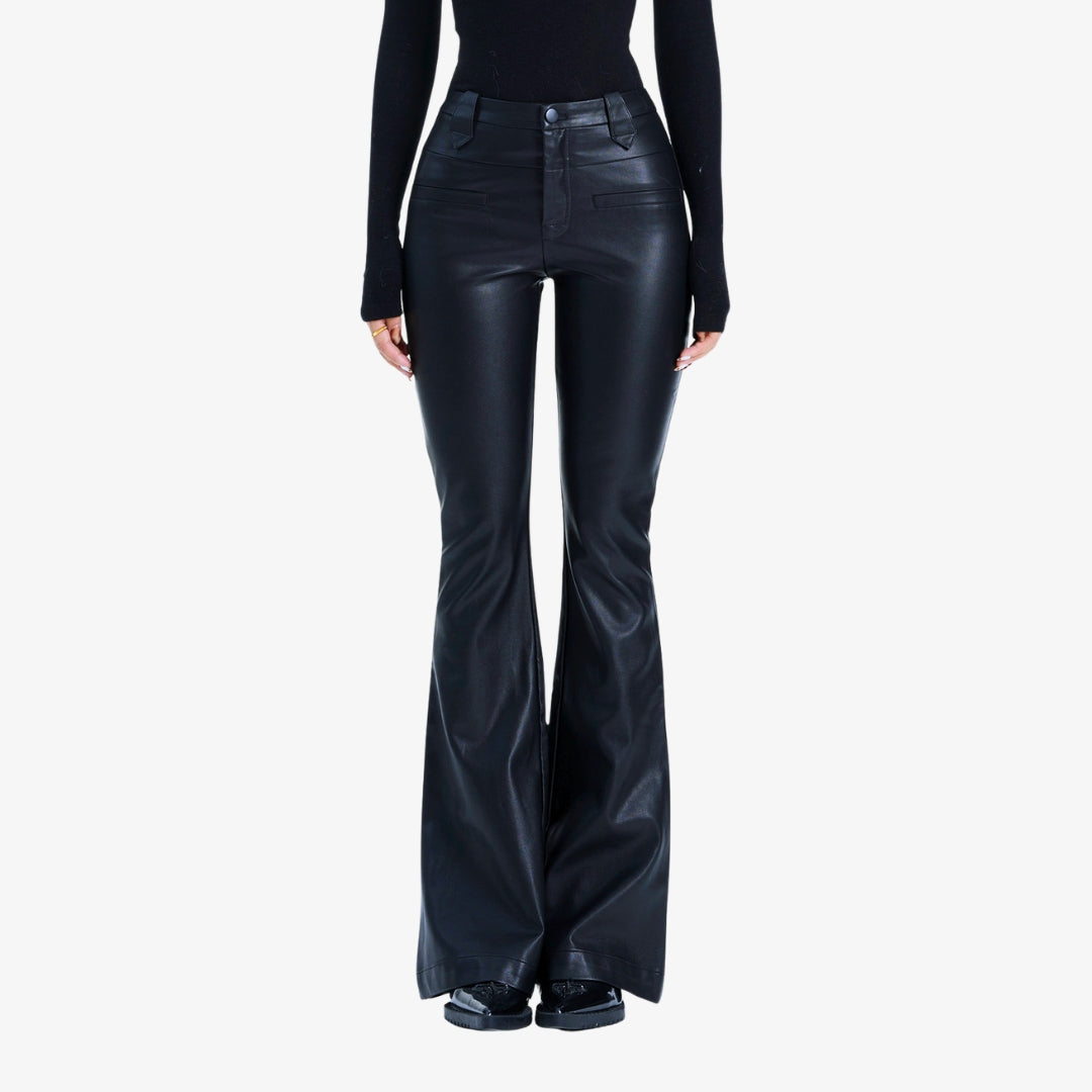Novia Leather Flare Pants