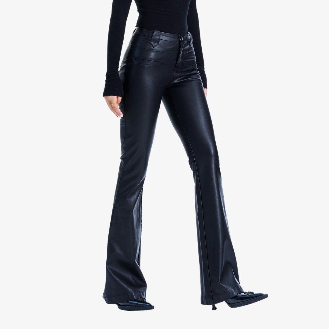 Novia Leather Flare Pants