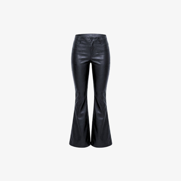 Novia Leather Flare Pants