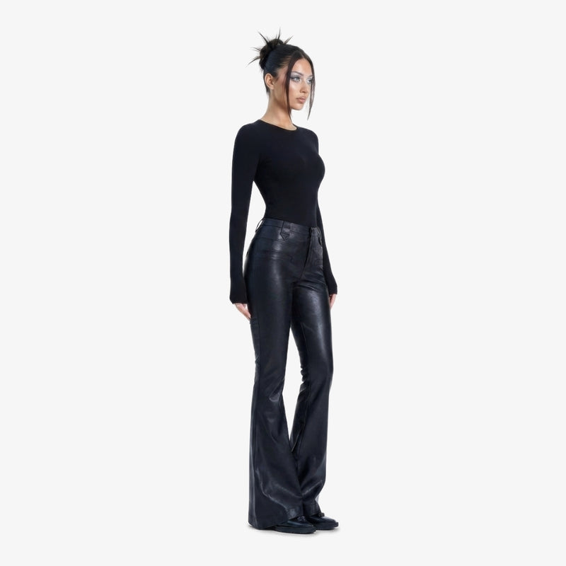 Novia Leather Flare Pants