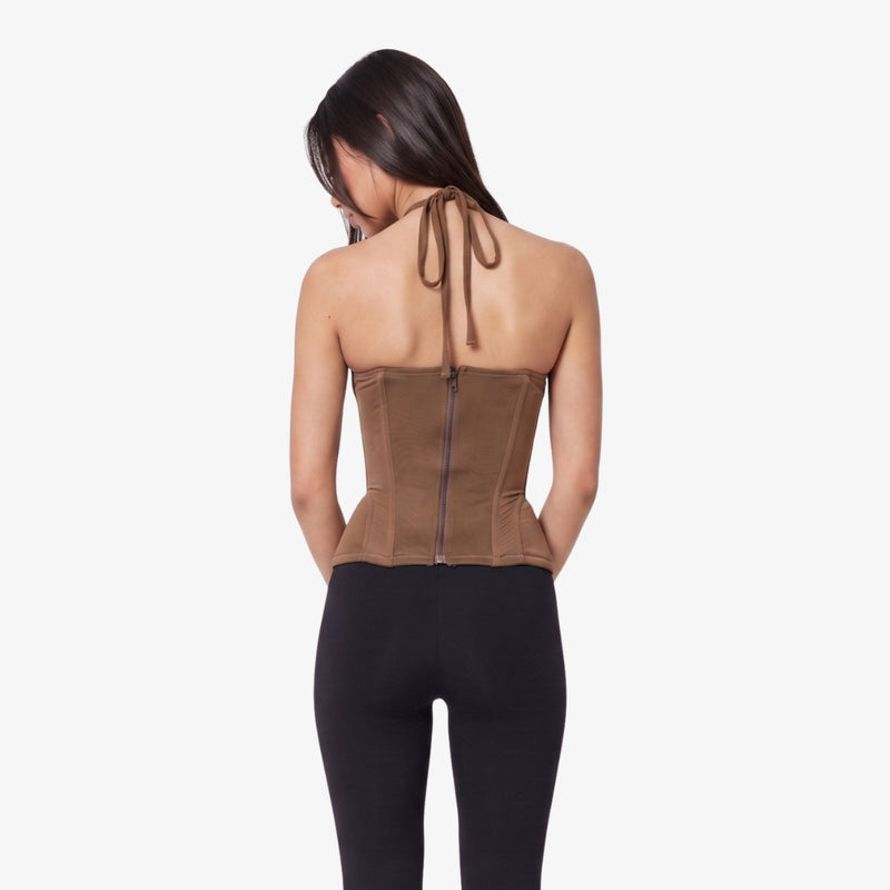 Rosalia Lace-Up Mesh Corset