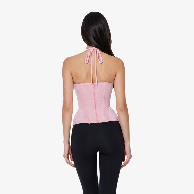 Rosalia Lace-Up Mesh Corset