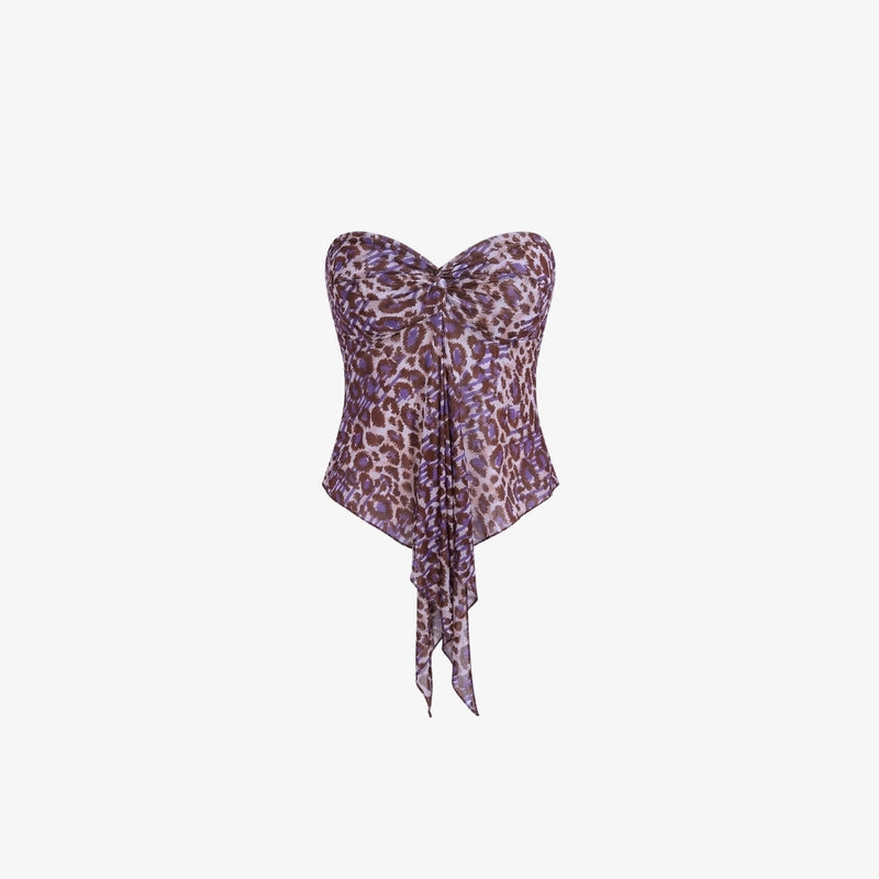 Elara Strapless Mesh Top