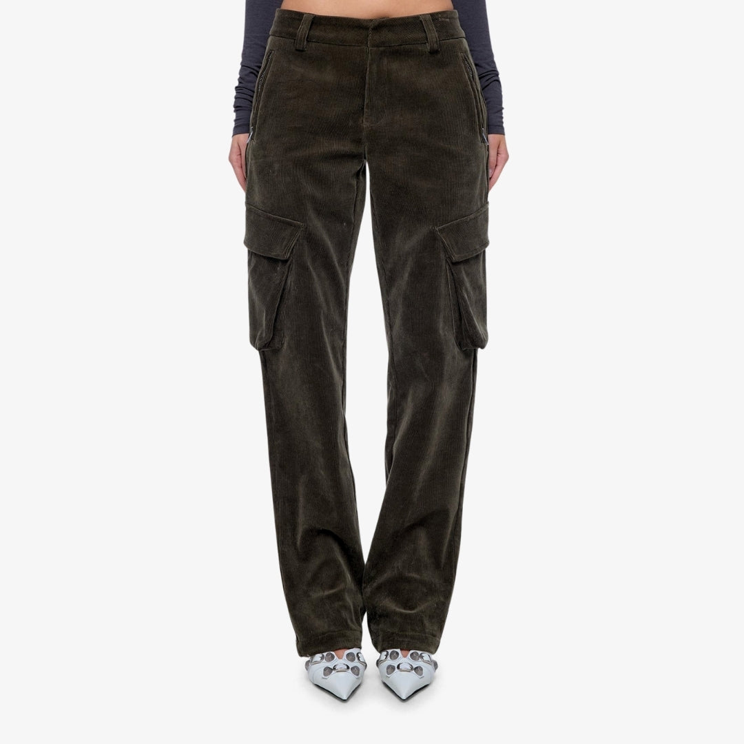 Image of Sevyn Corduroy Straight Leg Trousers