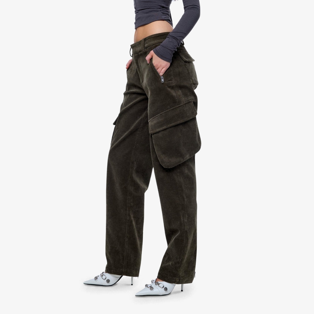 Sevyn Corduroy Straight Leg Trousers