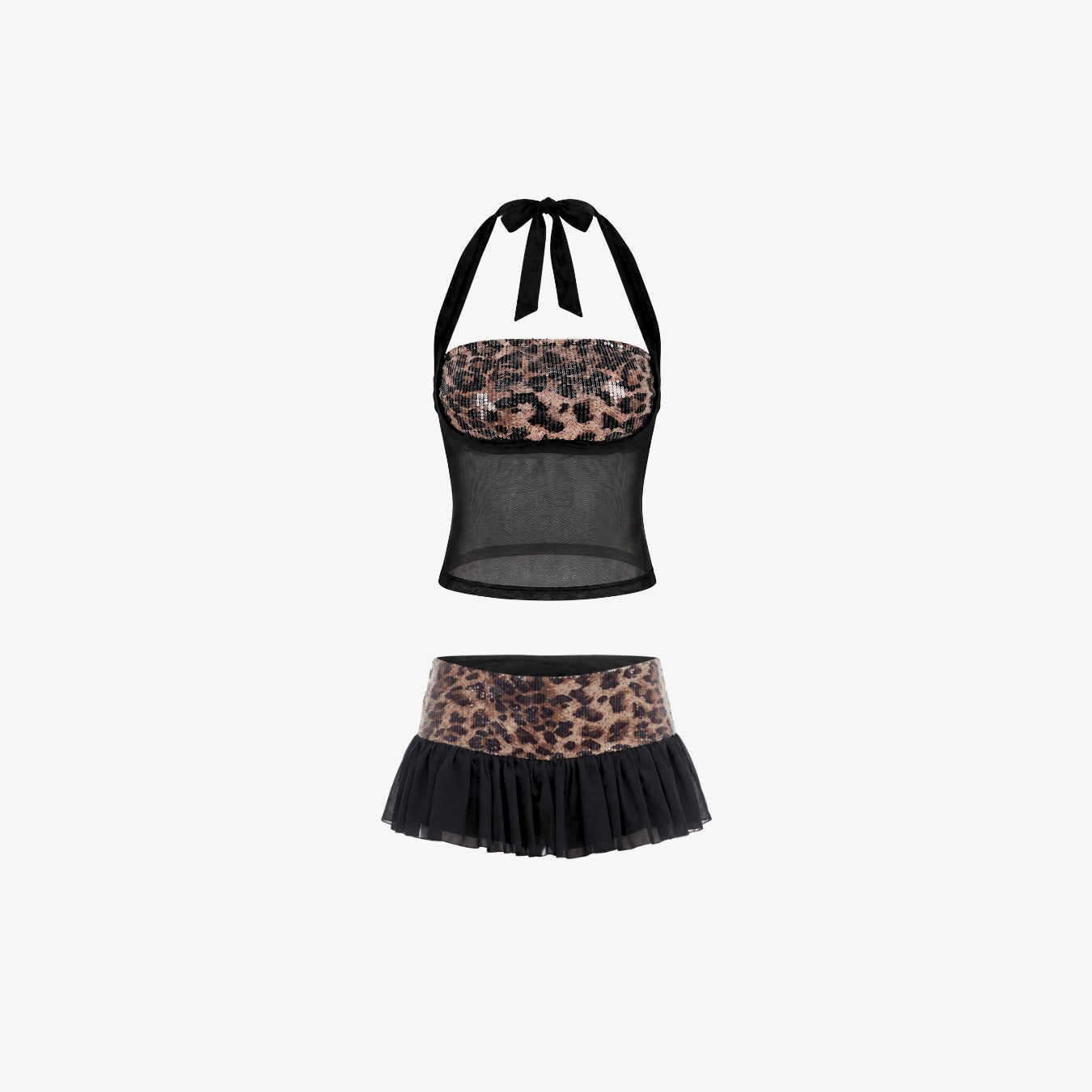 Image of Taya Leopard Halter Top