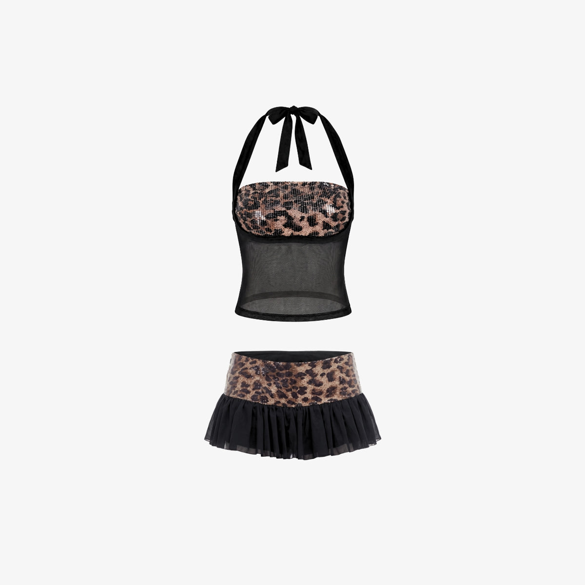 Taya Leopard Halter Top
