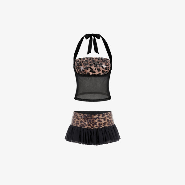 Taya Leopard Halter Top