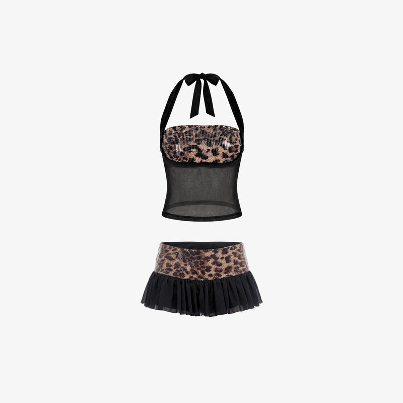 Taya Leopard Halter Top
