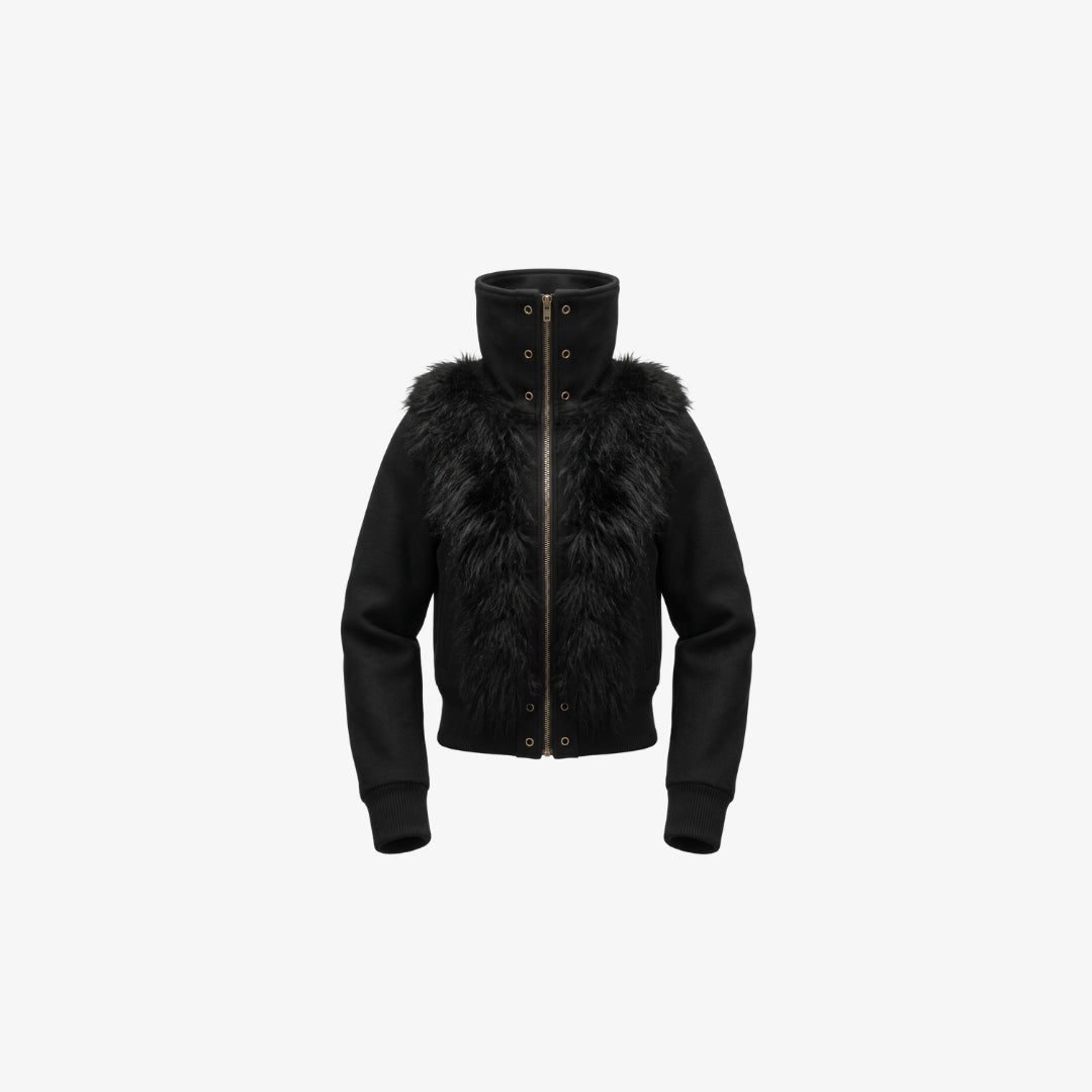 Image of Yuki High-Collar Fleece Jacket