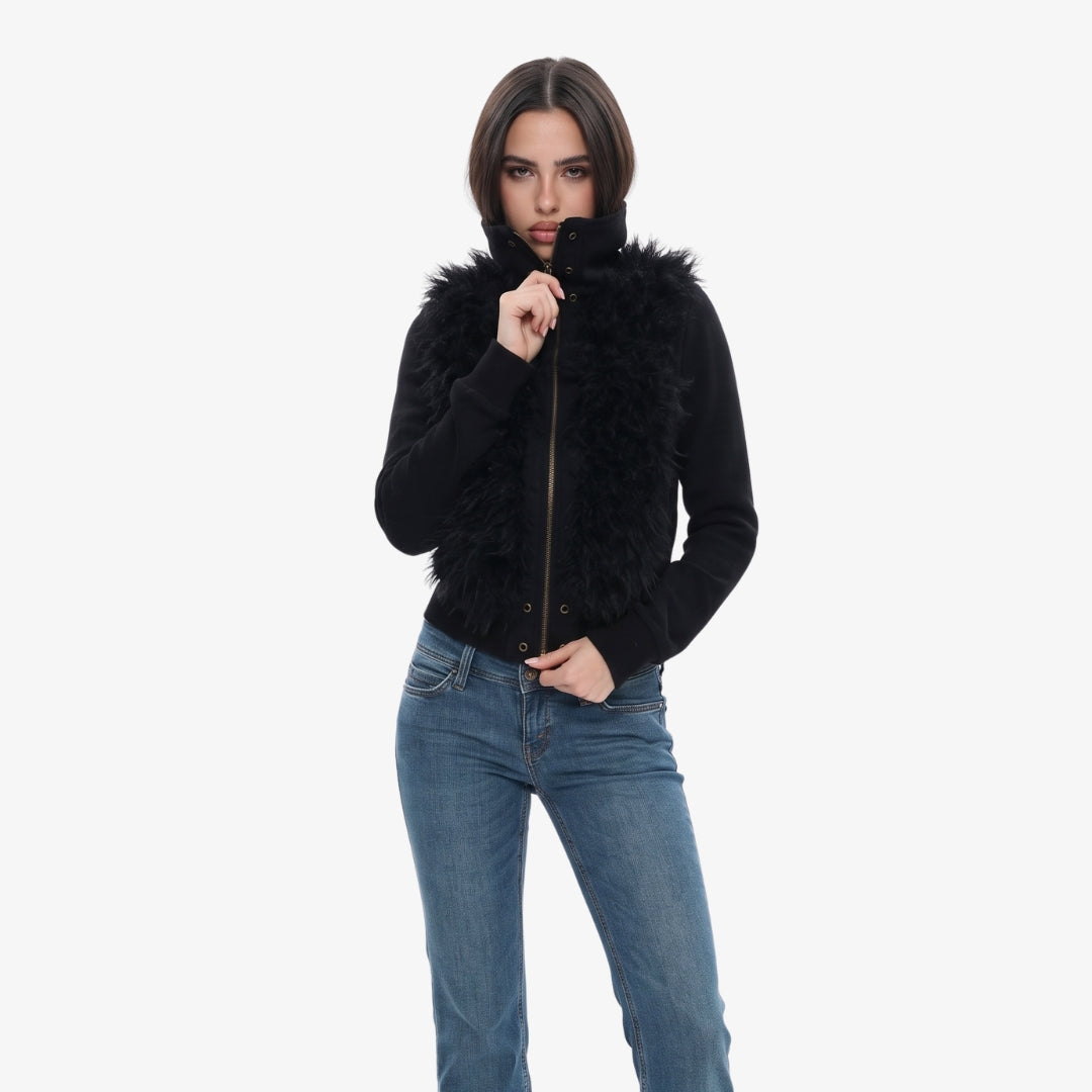 Image of Yuki High-Collar Fleece Jacket