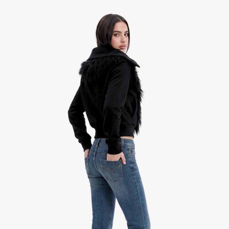 Yuki High-Collar Fleece Jacket