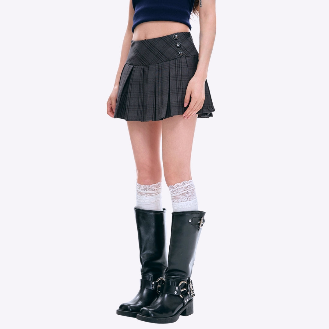 Tia Pleated Mini Skirt